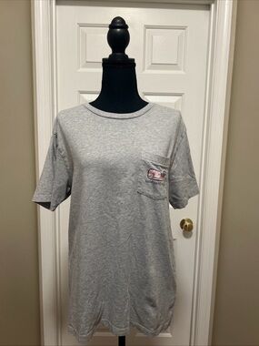 Vineyard Vines Heather Gray Tee with Logo